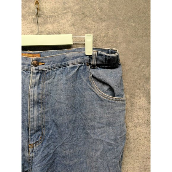 TAILGATER Men Jeans Mid Rise Straight Leg Solid Blue Medium Wash W:40 L:32 - Picture 4 of 9